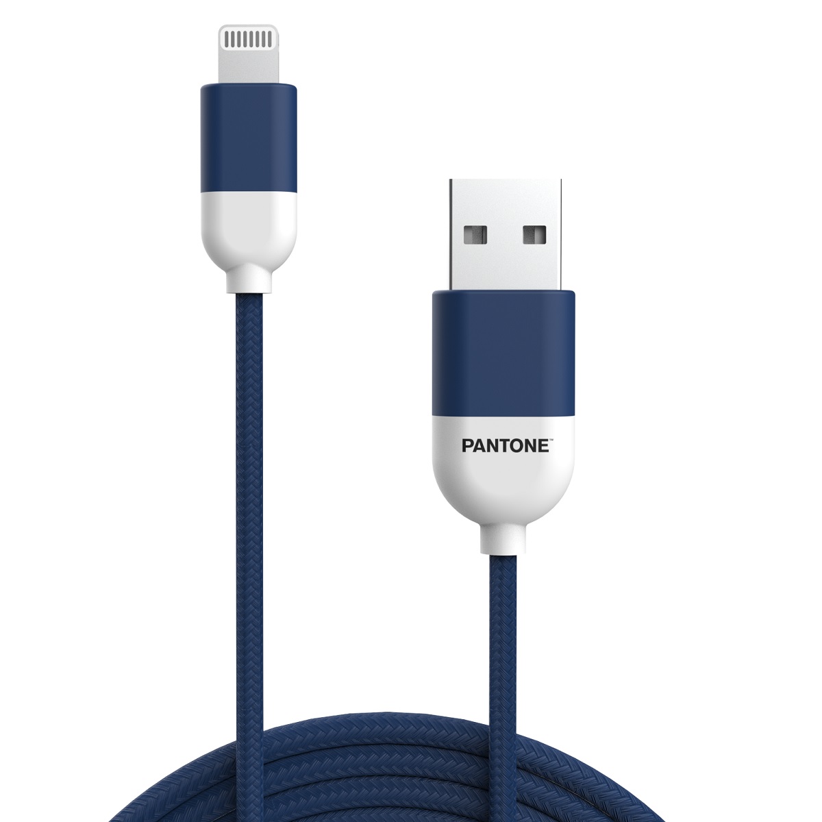 PANTONE MFi kabel USB - Lightning 1,5m 2,4A PT-LCS001-5 Navy 2380C