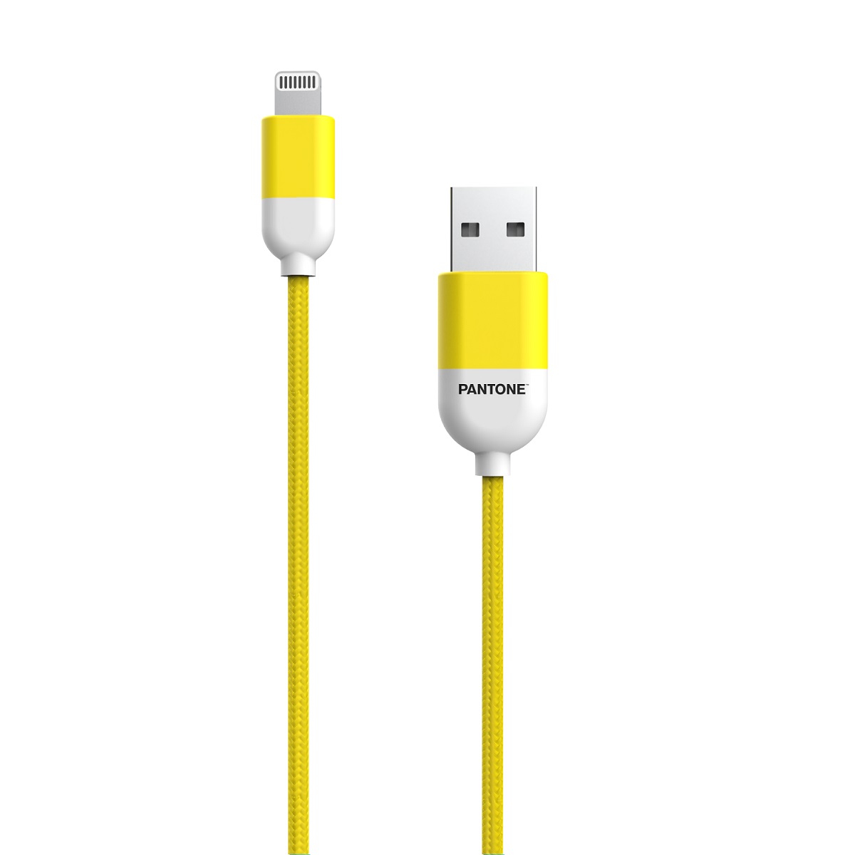 PANTONE MFi kabel USB - Lightning 1,5m 2,4A PT-LCS001-5 Yellow 102C / 2