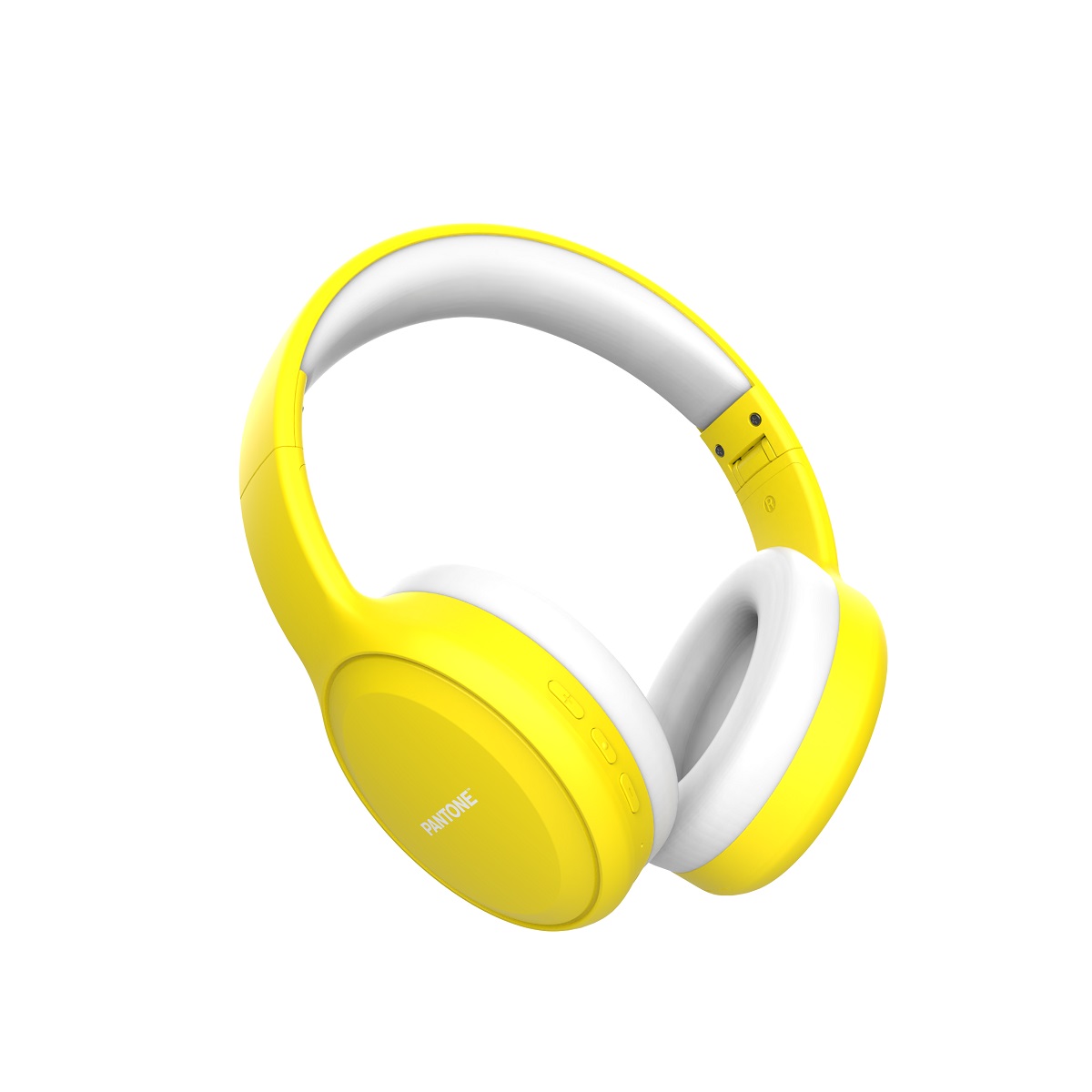 PANTONE s�uchawki Bluetooth PT-WH008 Yellow 102C nauszne
