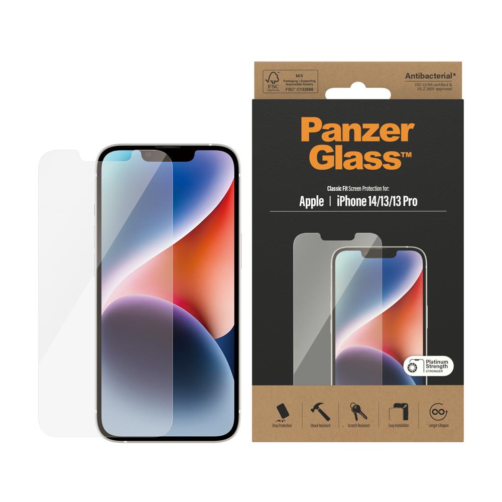 PanzerGlass szk�o antybakteryjne Classic Fit Apple iPhone 14 / 2