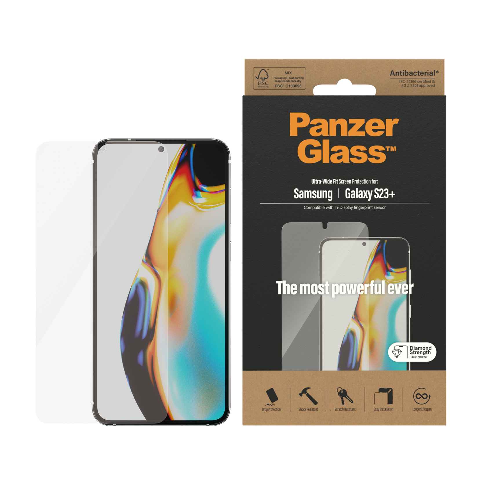 PanzerGlass szko hartowane Ultra-Wide Fit Samsung Galaxy S23 Plus / 3