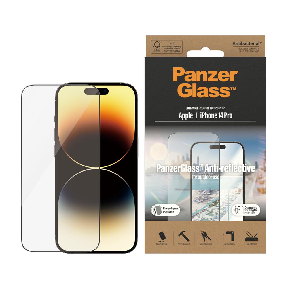 PanzerGlass szk�o hartowane Ultra-Wide Fit Anti-Reflective z aplikatorem Apple iPhone 14 Pro / 2