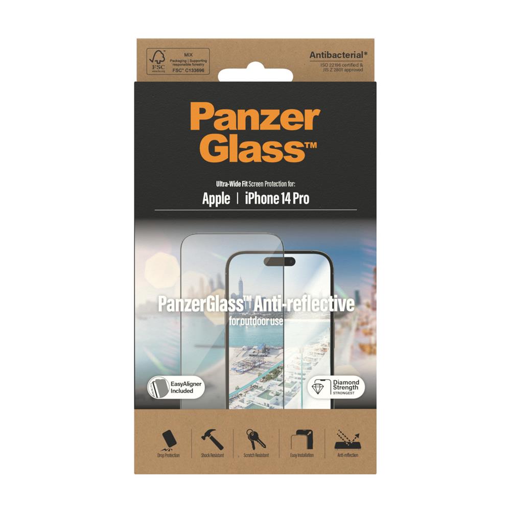 PanzerGlass szk�o hartowane Ultra-Wide Fit Anti-Reflective z aplikatorem Apple iPhone 14 Pro / 3