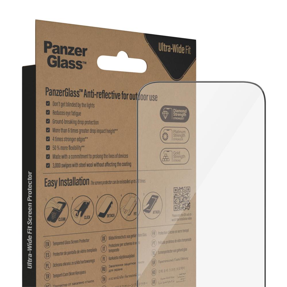 PanzerGlass szk�o hartowane Ultra-Wide Fit Anti-Reflective z aplikatorem Apple iPhone 14 Pro / 6