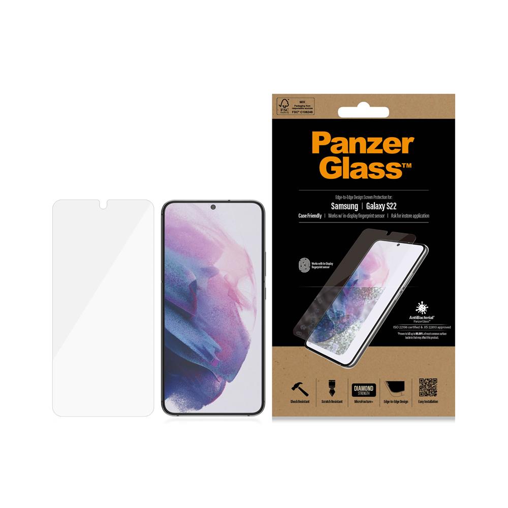 PanzerGlass szk�o hartowane Ultra-Wide Fit Fingerprint Samsung Galaxy S22 5G / 4