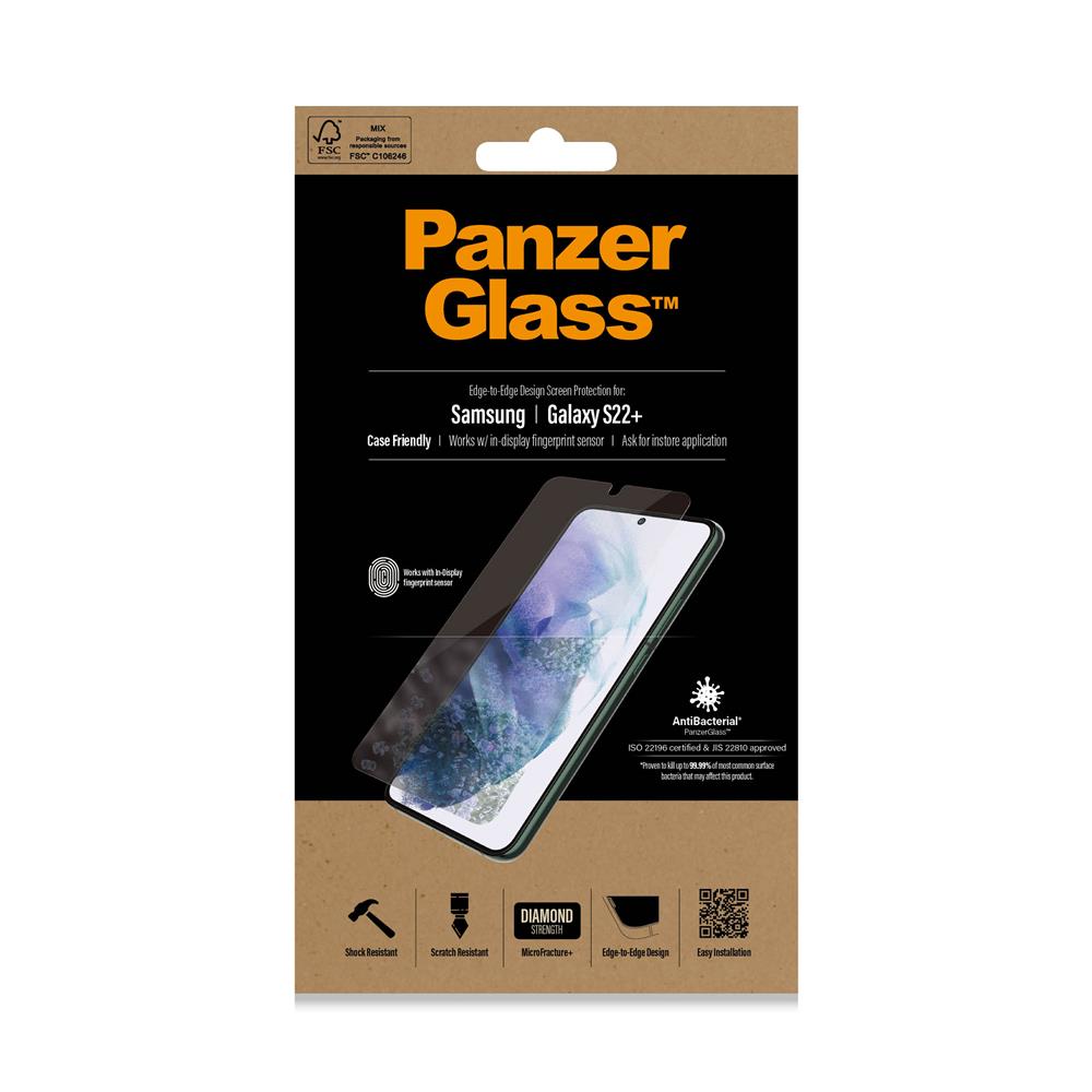 PanzerGlass szk�o hartowane Ultra-Wide Fit Fingerprint Samsung Galaxy S22 Plus 5G / 2