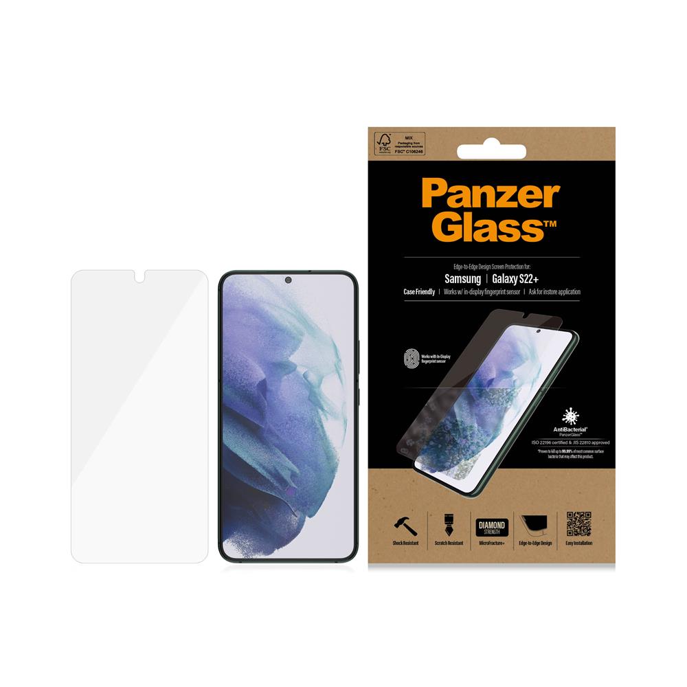 PanzerGlass szk�o hartowane Ultra-Wide Fit Fingerprint Samsung Galaxy S22 Plus 5G / 4