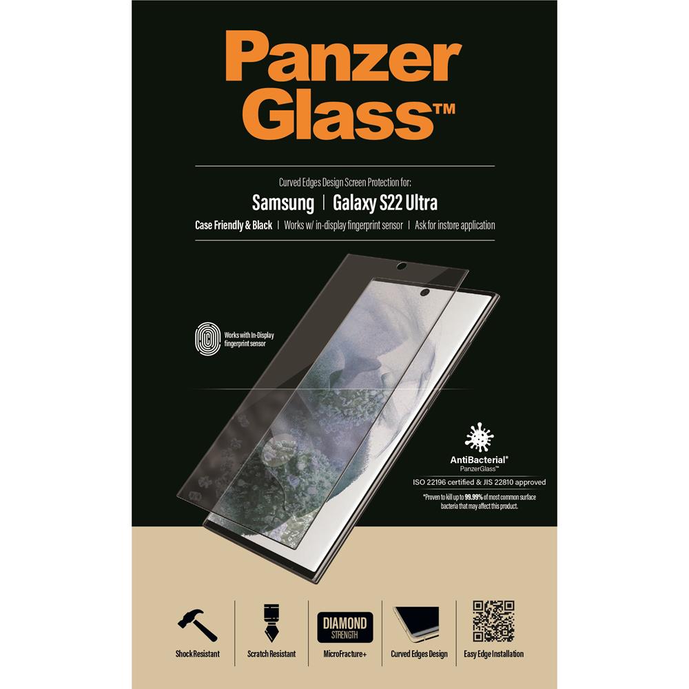 PanzerGlass szk�o hartowane Ultra-Wide Fit Fingerprint Samsung Galaxy S22 Ultra 5G / 10