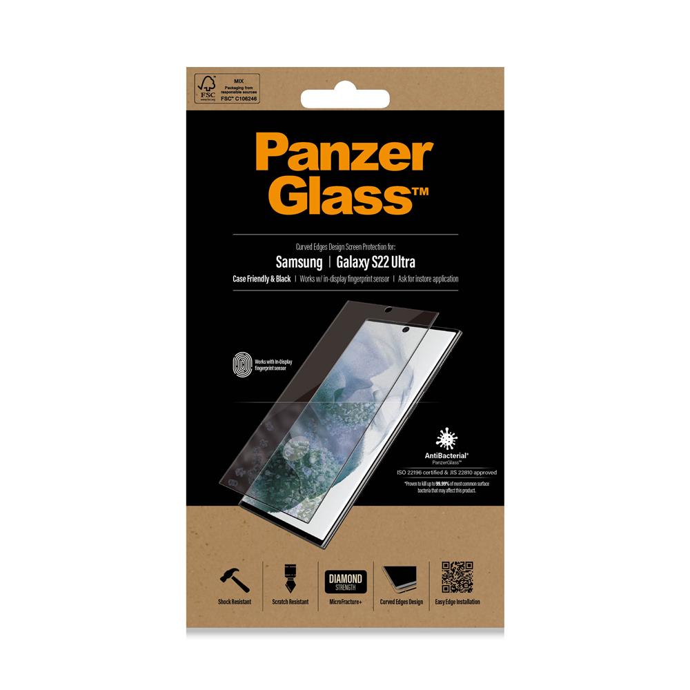 PanzerGlass szk�o hartowane Ultra-Wide Fit Fingerprint Samsung Galaxy S22 Ultra 5G / 2
