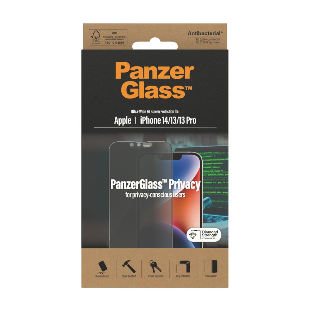 PanzerGlass szko hartowane Ultra-Wide Fit Privacy Apple iPhone 14 / 10