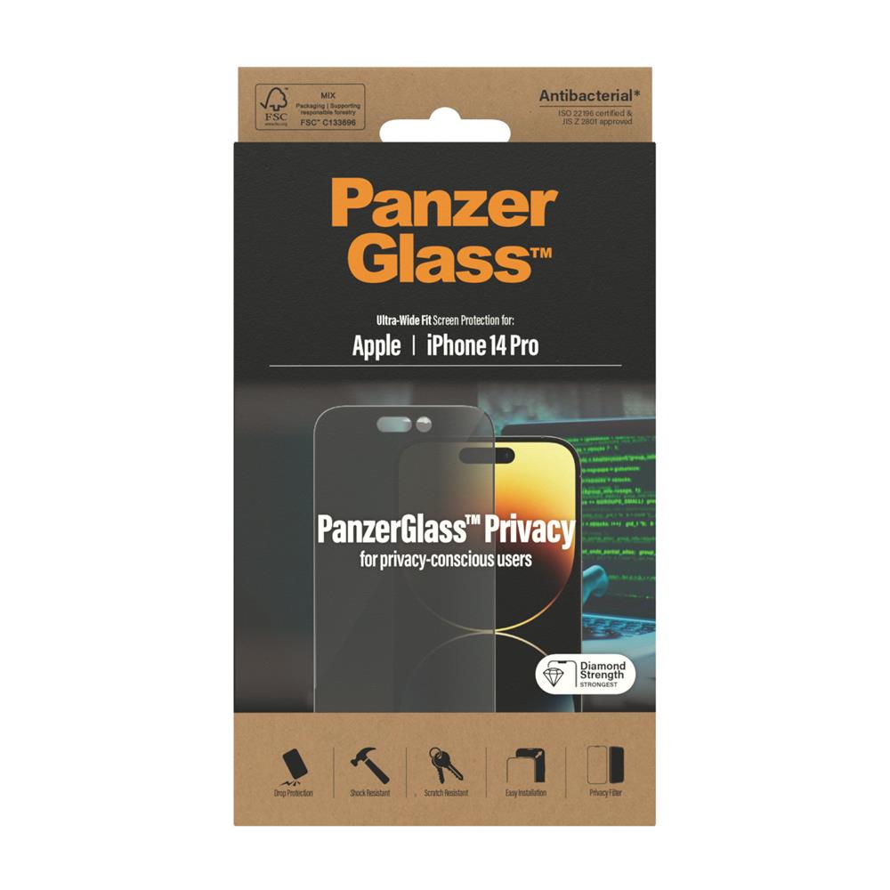 PanzerGlass szko hartowane Ultra-Wide Fit Privacy Apple iPhone 14 Pro / 10