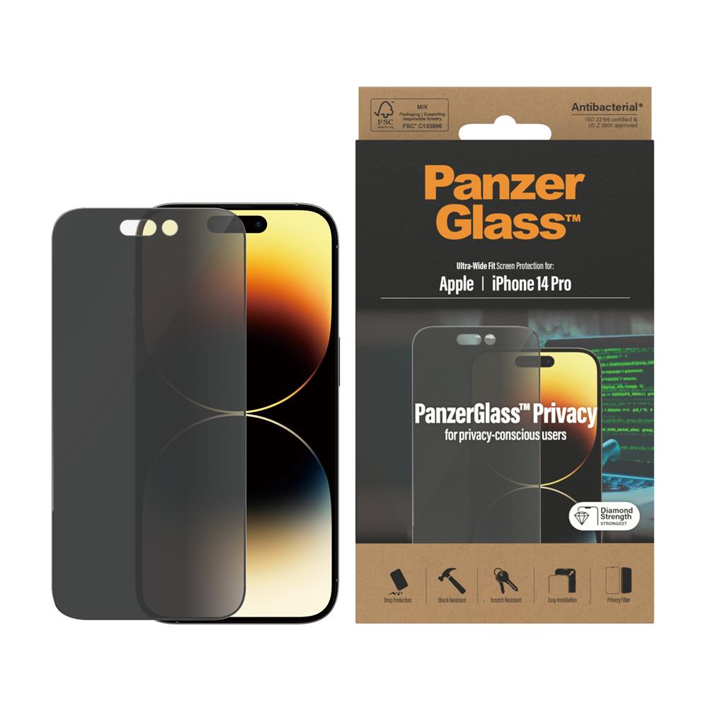 PanzerGlass szk�o hartowane Ultra-Wide Fit Privacy Apple iPhone 14 Pro / 9