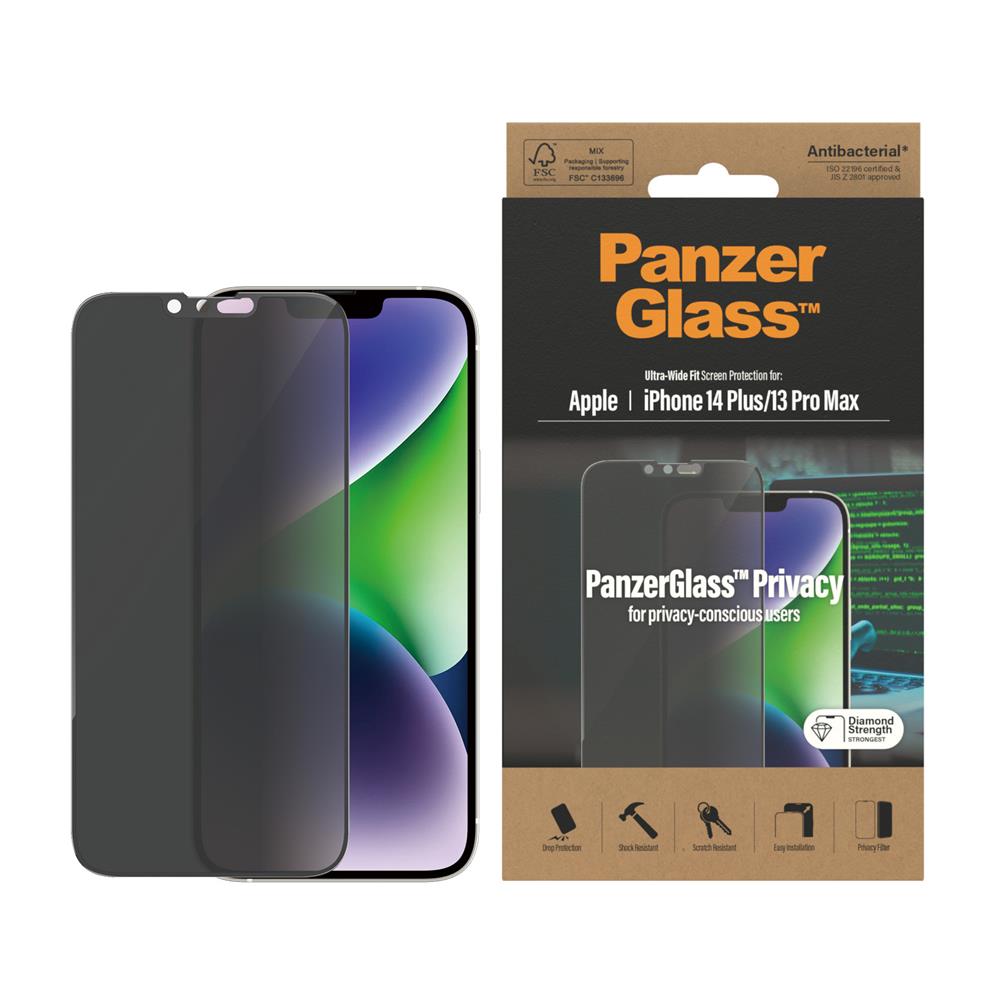 PanzerGlass szko hartowane Ultra-Wide Fit Privacy Apple iPhone 14 Max / 3
