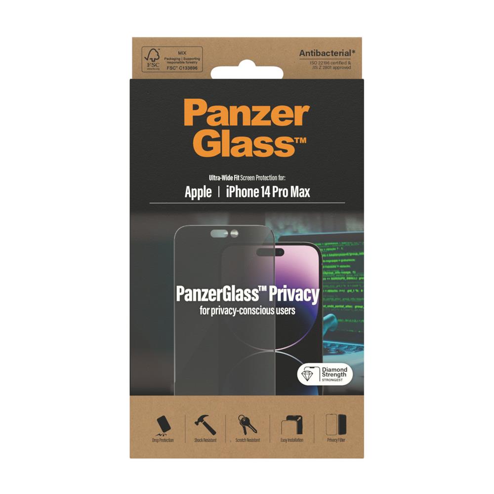 PanzerGlass szko hartowane Ultra-Wide Fit Privacy Apple iPhone 14 Pro Max / 10