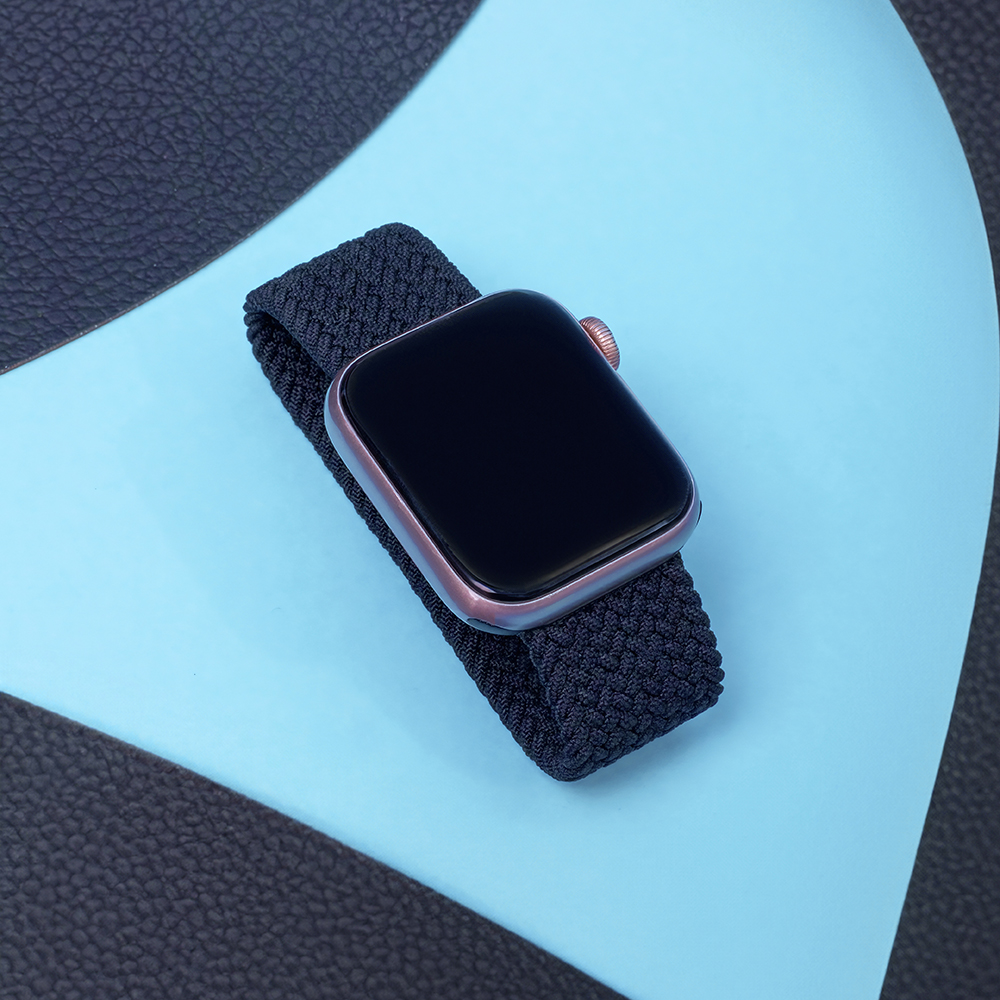 Pasek elastyczny S do Apple Watch 42/44/45 mm d. 145 mm czarny / 6