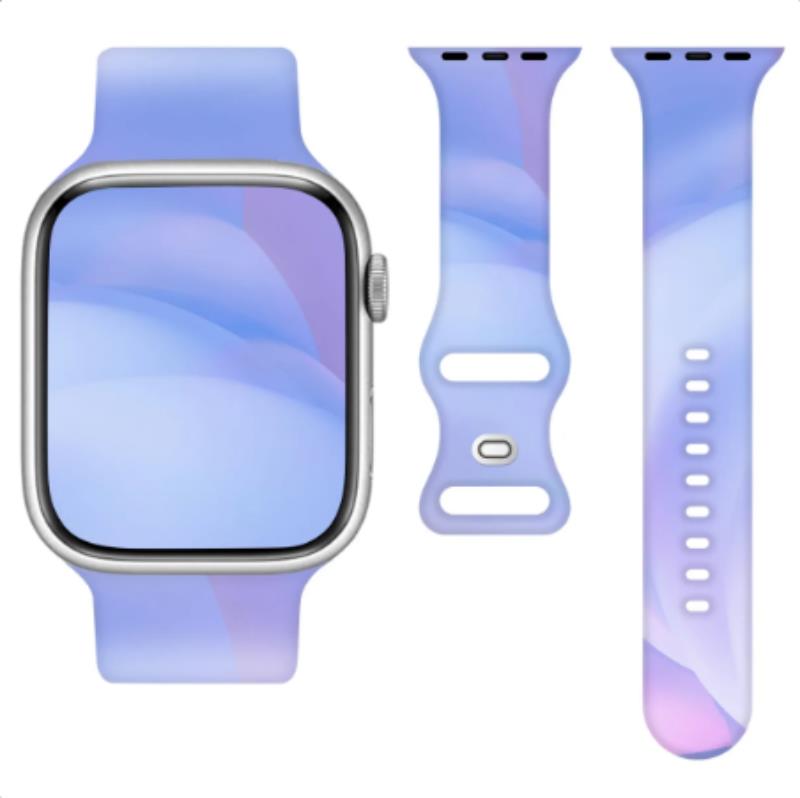 Pasek Silikonowy Apple Watch 38/40/41mm (97+110), BLUE / NIEBIESKI