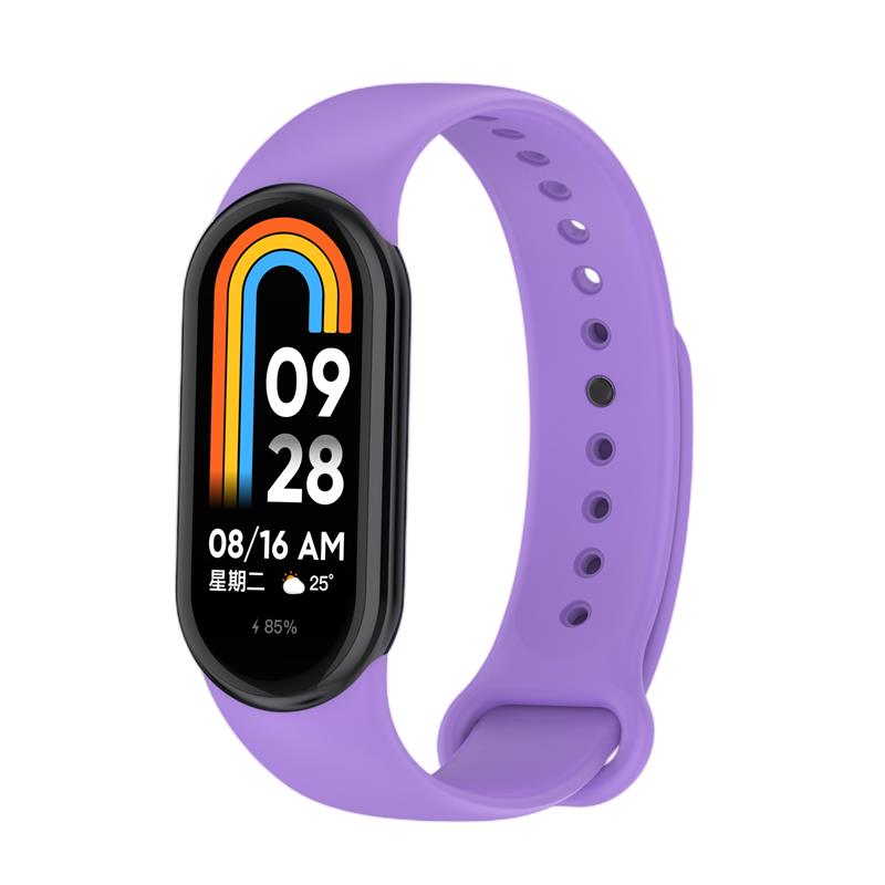 Pasek Silikonowy Mi Band 8 / M8 (4), PURPLE / FIOLETOWY / 2
