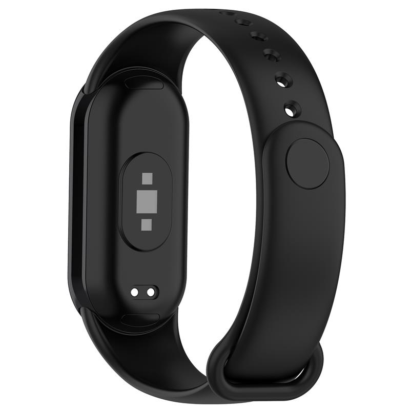 Pasek Silikonowy Mi Band 8 / M8 (5), BLACK / CZARNY / 3