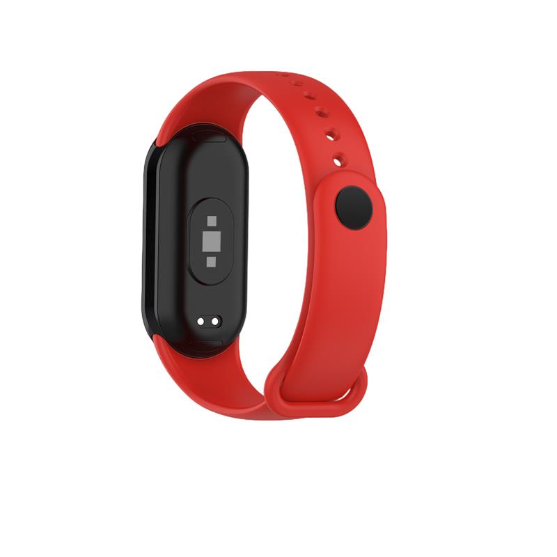 Pasek Silikonowy Mi Band 8 / M8 (6), RED / CZERWONY / 3