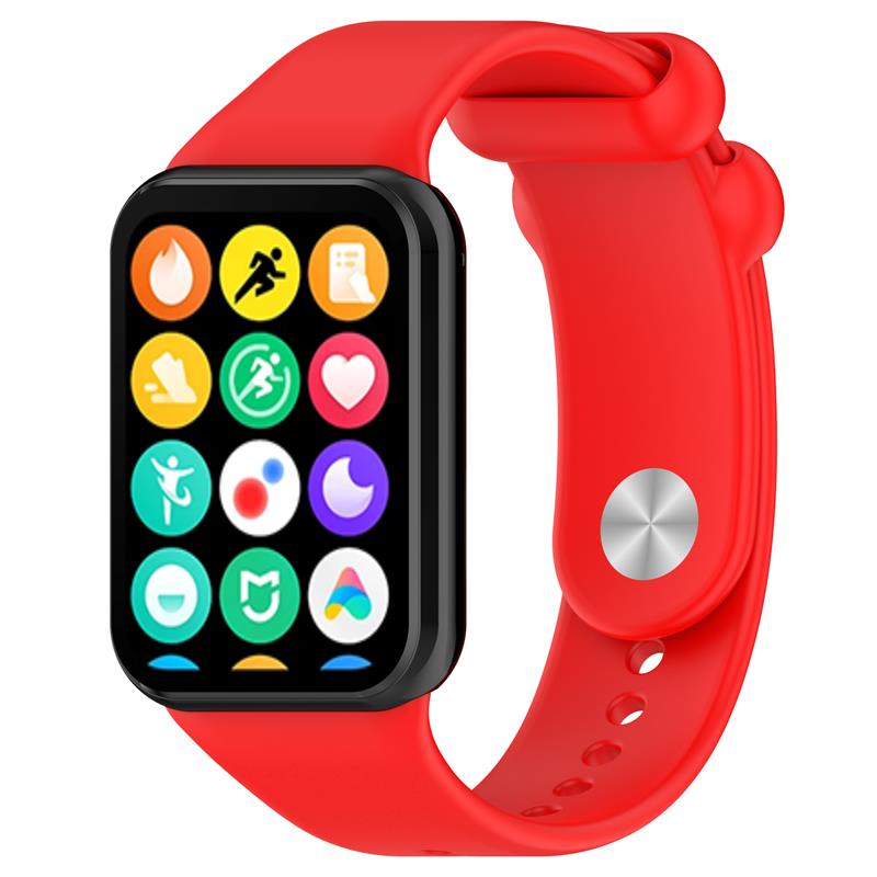 Pasek Silikonowy Mi Band 8 Pro / M8 Pro (7), RED / CZERWONY / 3
