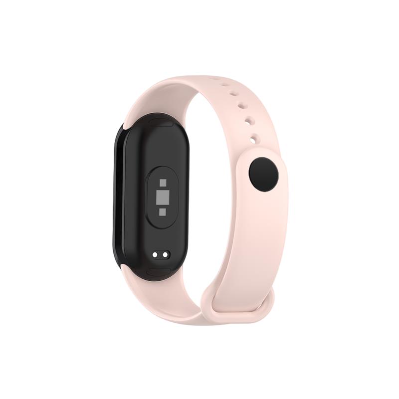 Pasek Silikonowy Mi Band 9 / M9 / 8 / M8 (1), LIGHT PINK / PUDROWY Rӯ / 3