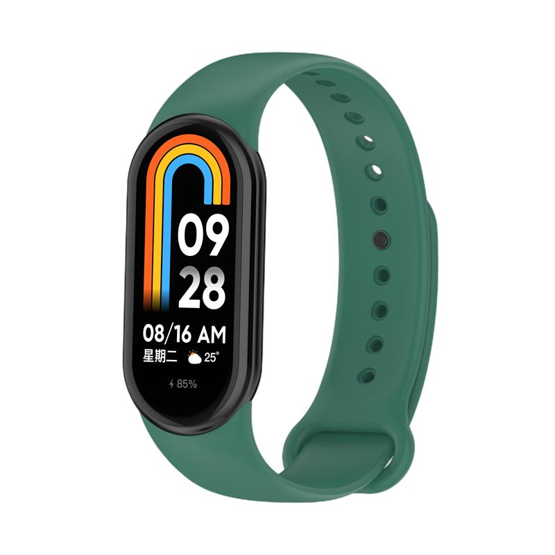 Pasek Silikonowy Mi Band 9 / M9 / 8 / M8 (8), GREEN / ZIELONY / 2