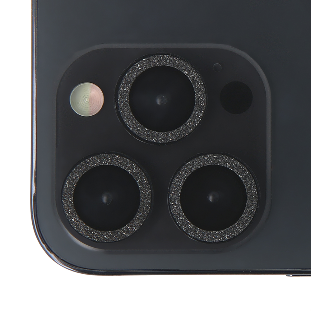 Pojedyncze szko na aparat  black glitter Apple iPhone 15 Plus / 2