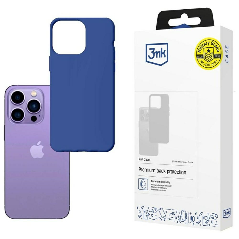 Pokrowiec 3MK Matt Case granatowy Apple iPhone 14 Pro