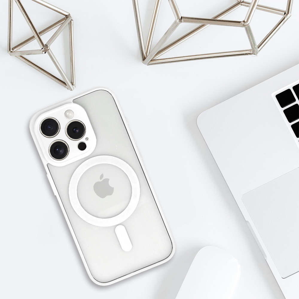 Pokrowiec Acrylic Color Magsafe Case bia�y Apple iPhone 15 Pro / 5