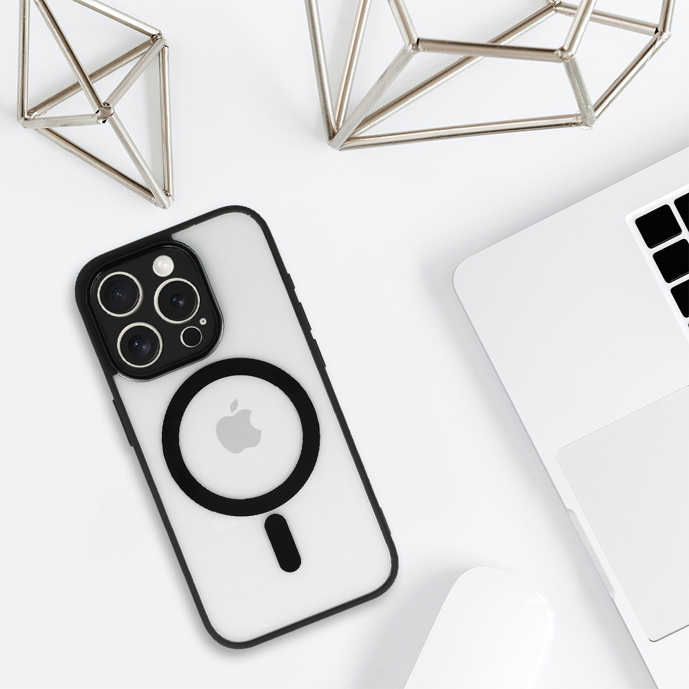 Pokrowiec Acrylic Color Magsafe Case czarny Apple iPhone 14 / 5