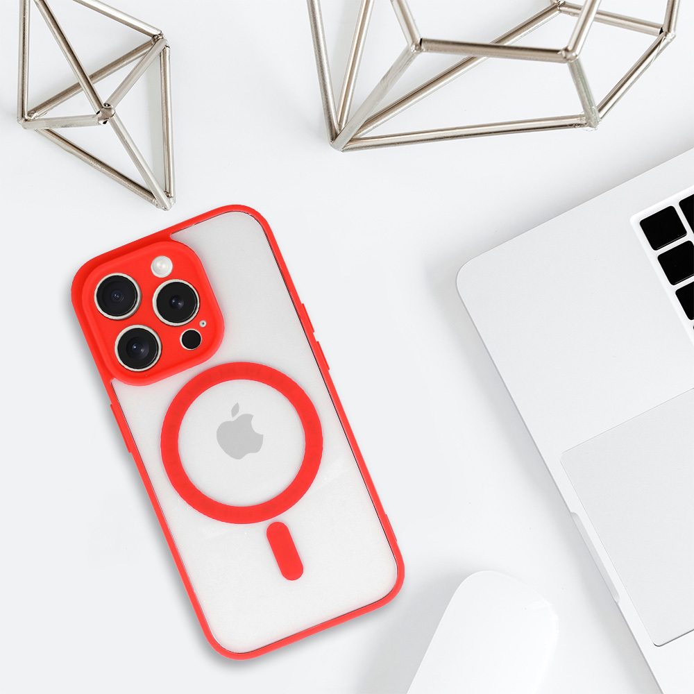 Pokrowiec Acrylic Color Magsafe Case czerwony Apple iPhone 12 Pro Max / 5