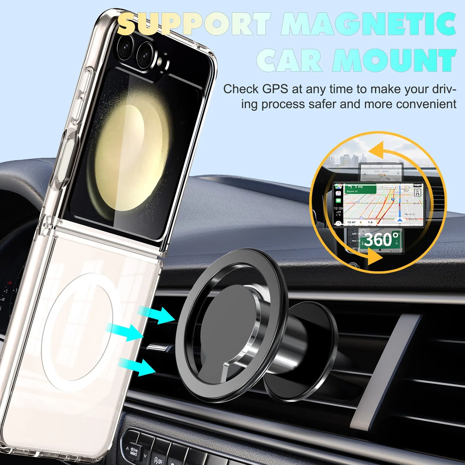 Pokrowiec Acrylic Magsafe Case prze�roczysty Samsung Galaxy Z Flip 6 / 3