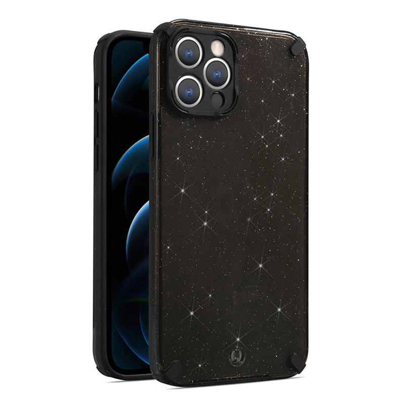 Pokrowiec Armor Glitter Case czarny Samsung Galaxy M22