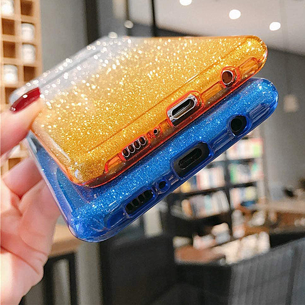 Pokrowiec Bling Ombre Case niebieski Xiaomi Redmi Note 10 / 3