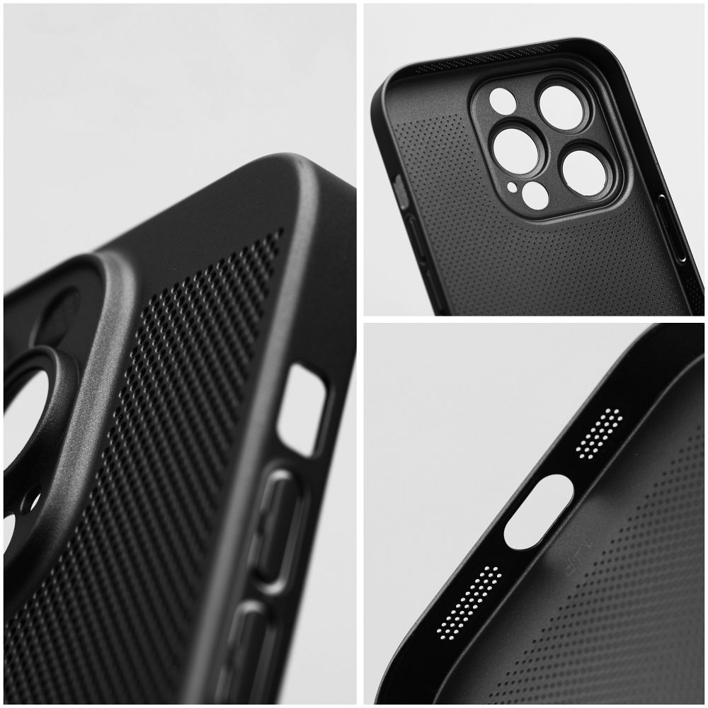 Pokrowiec Breezy czarny Apple iPhone 12 Pro / 7 Pokrowiec Breezy czarny Apple iPhone 12 Pro / 7