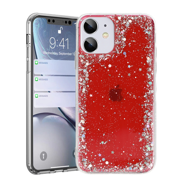 Pokrowiec Brilliant Clear Case czerwony Apple iPhone 12 Mini