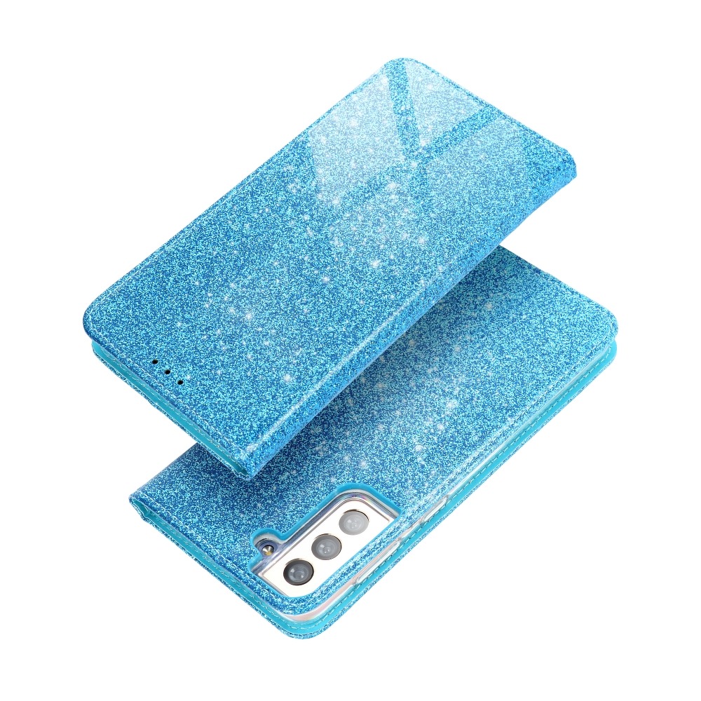 Pokrowiec brokatowy Shining Book niebieski Huawei P40 Lite / 3