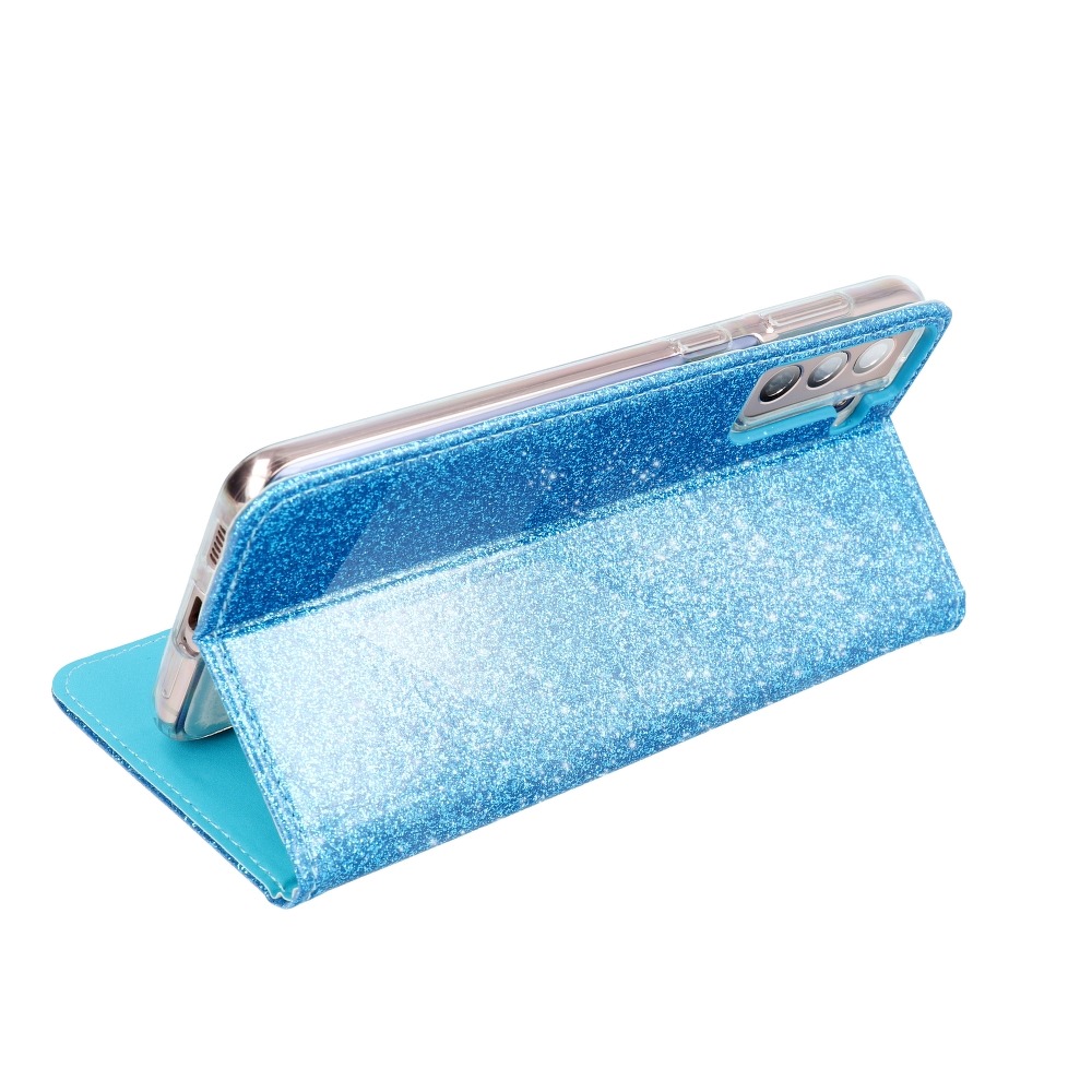 Pokrowiec brokatowy Shining Book niebieski Samsung Galaxy Xcover 5 / 5