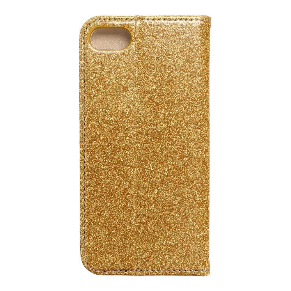 Pokrowiec brokatowy Shining Book z�oty Apple iPhone 8