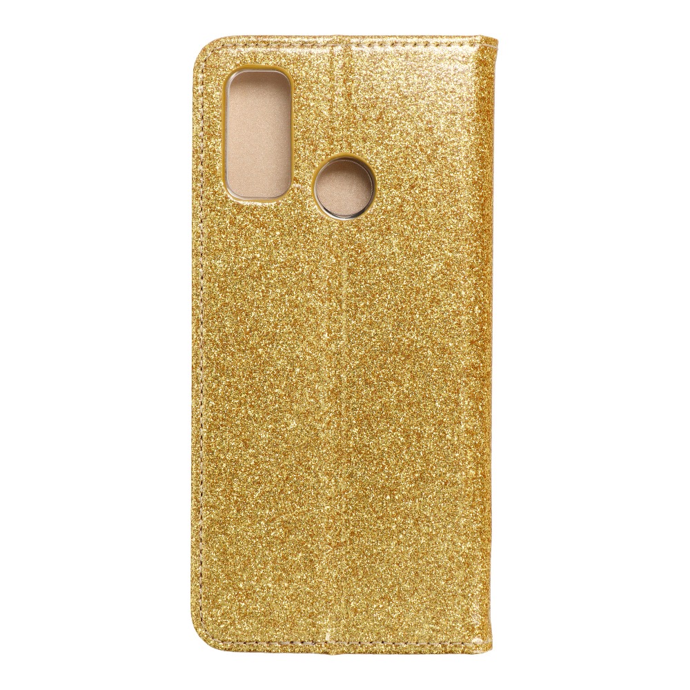 Pokrowiec brokatowy Shining Book złoty Huawei P Smart 2020 Pokrowiec brokatowy Shining Book złoty Huawei P Smart 2020