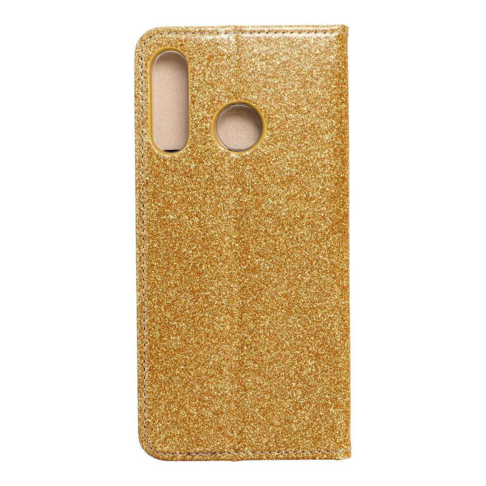 Pokrowiec brokatowy Shining Book z�oty Huawei P30 Lite