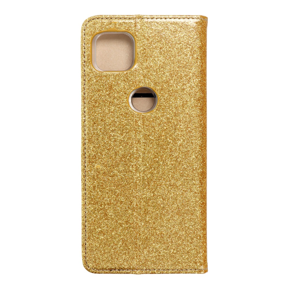 Pokrowiec brokatowy Shining Book z�oty Motorola Moto G 5G