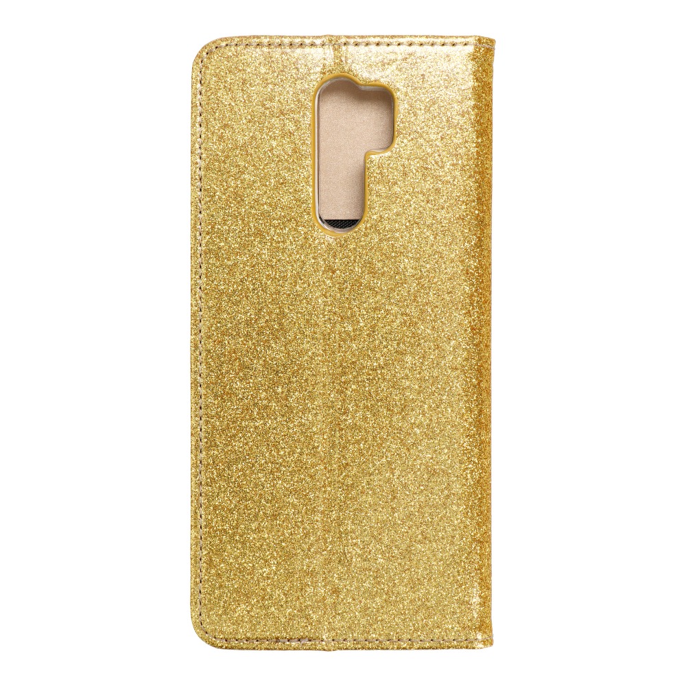 Pokrowiec brokatowy Shining Book z�oty Xiaomi Redmi 9
