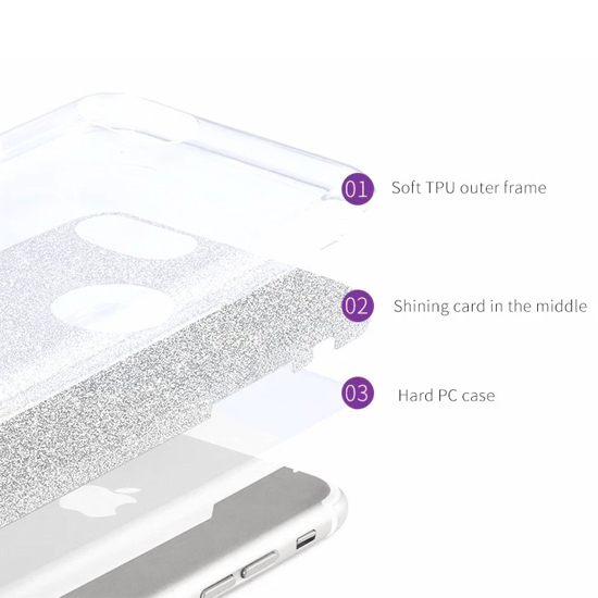 Pokrowiec brokatowy Shining Case rowy Apple iPhone 12 Pro Max / 3