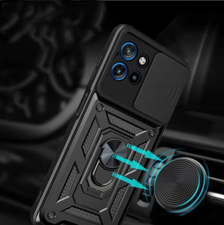 Pokrowiec Camshield Case czarny Motorola Moto G75 5G / 3