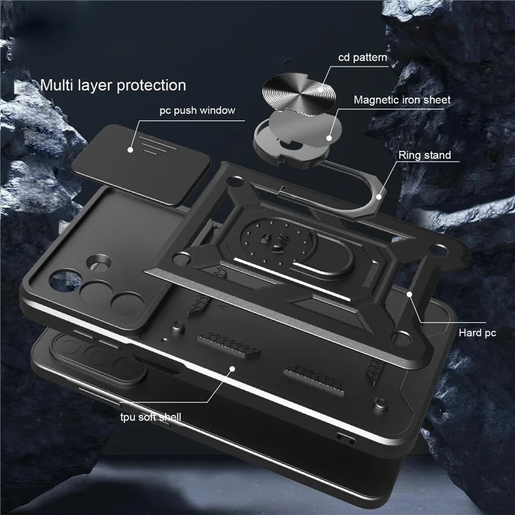 Pokrowiec Camshield Case czarny Samsung Galaxy A26 5G / 3