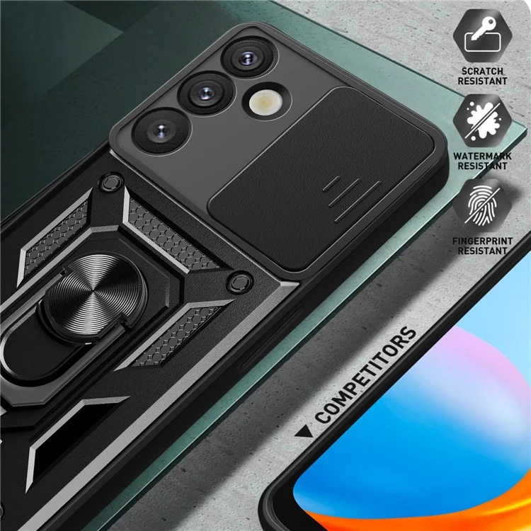 Pokrowiec Camshield Case czarny Samsung Galaxy S25 / 3