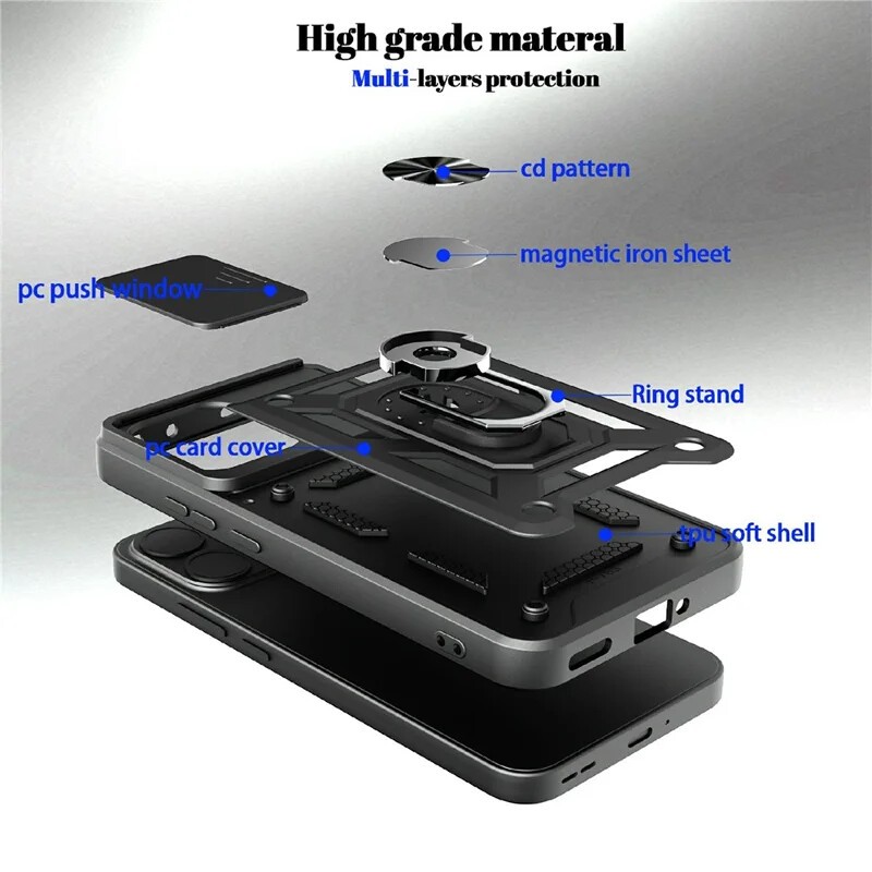 Pokrowiec Camshield Case czarny Realme 16 Pro 5G / 2 Pokrowiec Camshield Case czarny Realme 16 Pro 5G / 2