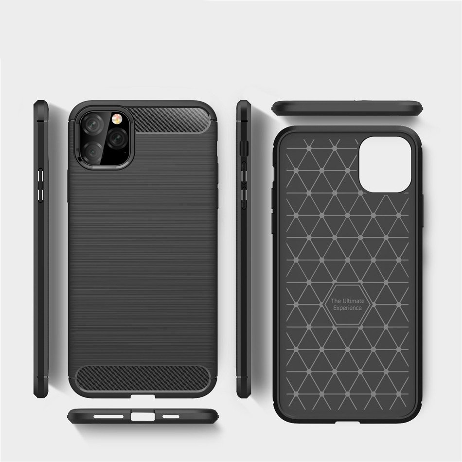 Pokrowiec Carbon Case czarny Apple iPhone 11 Pro / 6