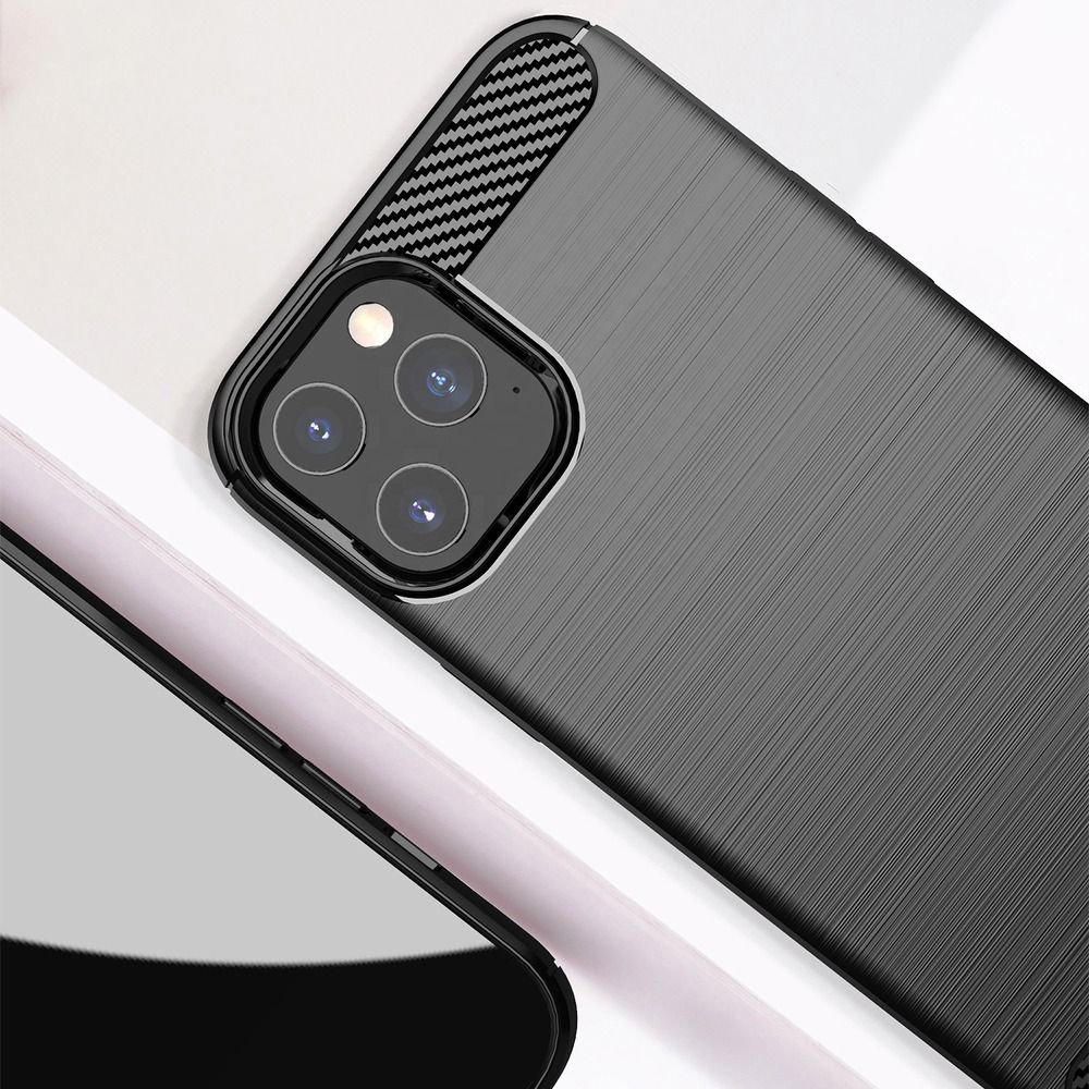 Pokrowiec Carbon Case czarny Apple iPhone 11 Pro / 2 Pokrowiec Carbon Case czarny Apple iPhone 11 Pro / 2